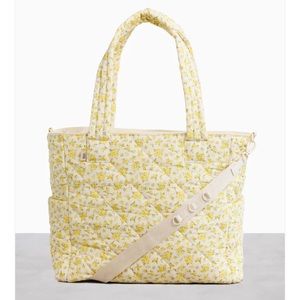 BEIS X ELSA Tote. Diaper Bag. Brand New. Yellow Floral Print. Limited Edition